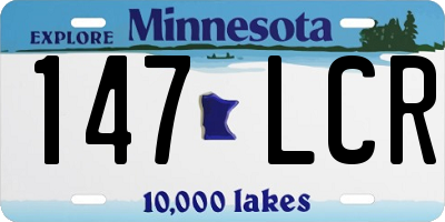 MN license plate 147LCR