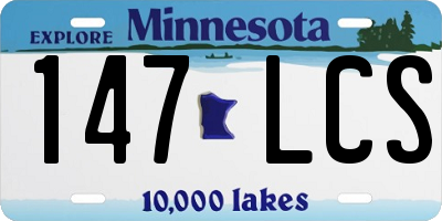 MN license plate 147LCS