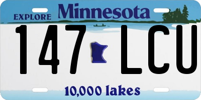 MN license plate 147LCU