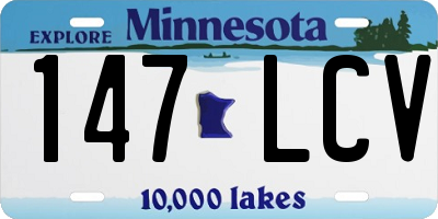 MN license plate 147LCV