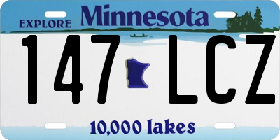 MN license plate 147LCZ