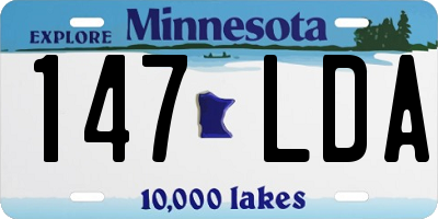 MN license plate 147LDA