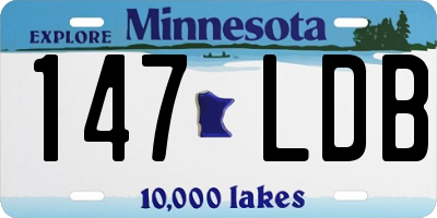 MN license plate 147LDB