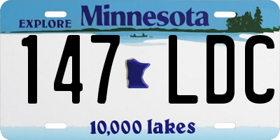 MN license plate 147LDC