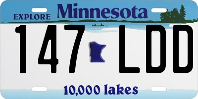 MN license plate 147LDD
