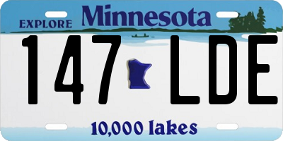 MN license plate 147LDE