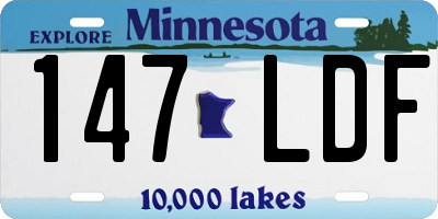 MN license plate 147LDF