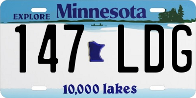 MN license plate 147LDG