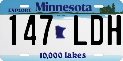 MN license plate 147LDH