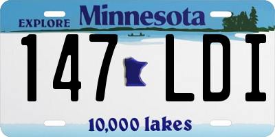 MN license plate 147LDI