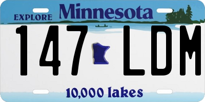 MN license plate 147LDM