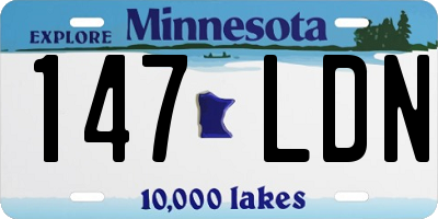 MN license plate 147LDN