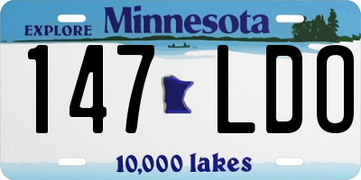 MN license plate 147LDO