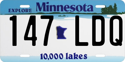 MN license plate 147LDQ
