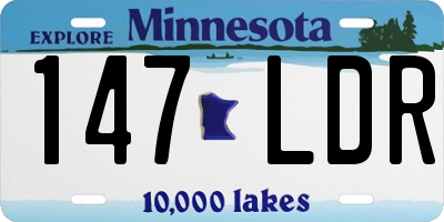 MN license plate 147LDR