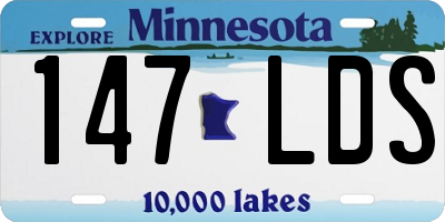 MN license plate 147LDS