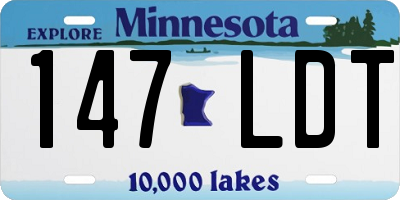 MN license plate 147LDT