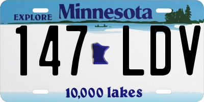 MN license plate 147LDV