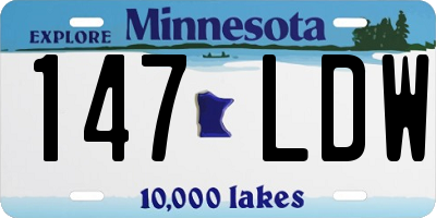 MN license plate 147LDW
