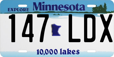 MN license plate 147LDX
