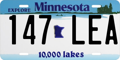 MN license plate 147LEA