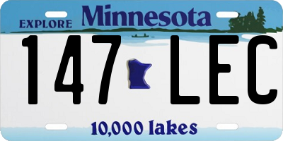 MN license plate 147LEC
