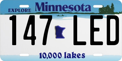 MN license plate 147LED