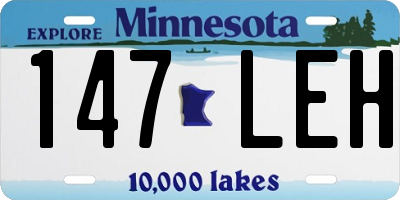 MN license plate 147LEH