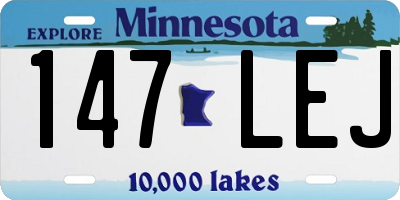 MN license plate 147LEJ