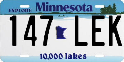 MN license plate 147LEK