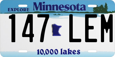 MN license plate 147LEM