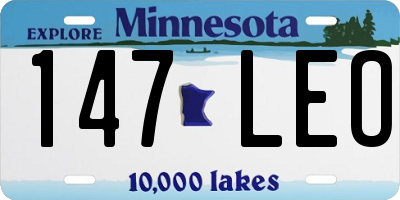 MN license plate 147LEO