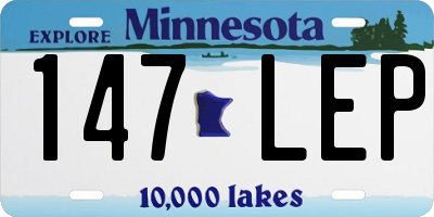 MN license plate 147LEP