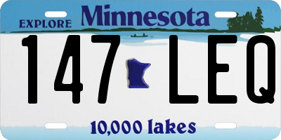 MN license plate 147LEQ