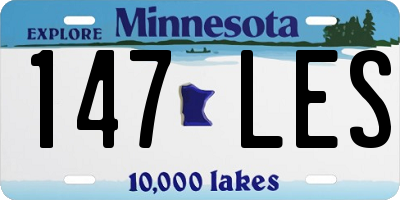 MN license plate 147LES
