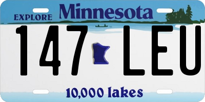 MN license plate 147LEU