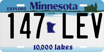 MN license plate 147LEV
