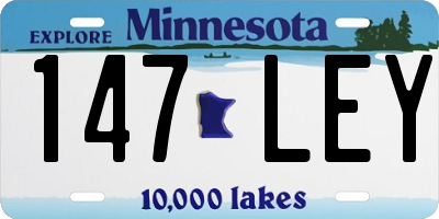 MN license plate 147LEY