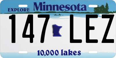 MN license plate 147LEZ