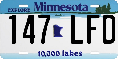 MN license plate 147LFD