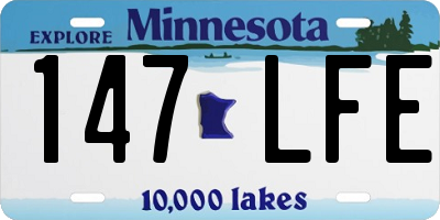 MN license plate 147LFE