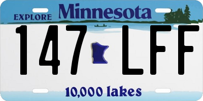 MN license plate 147LFF