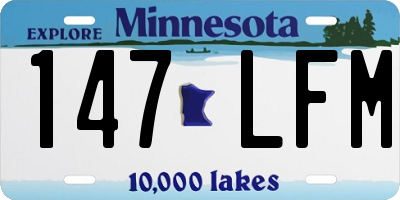 MN license plate 147LFM