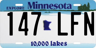 MN license plate 147LFN