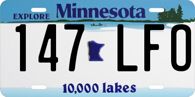 MN license plate 147LFO