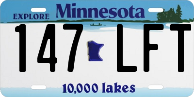 MN license plate 147LFT