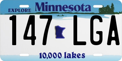 MN license plate 147LGA