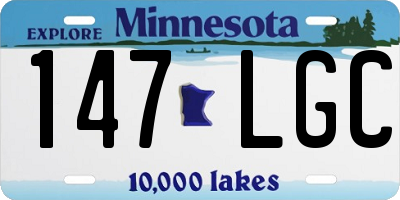 MN license plate 147LGC