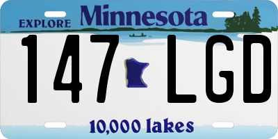 MN license plate 147LGD
