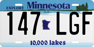 MN license plate 147LGF